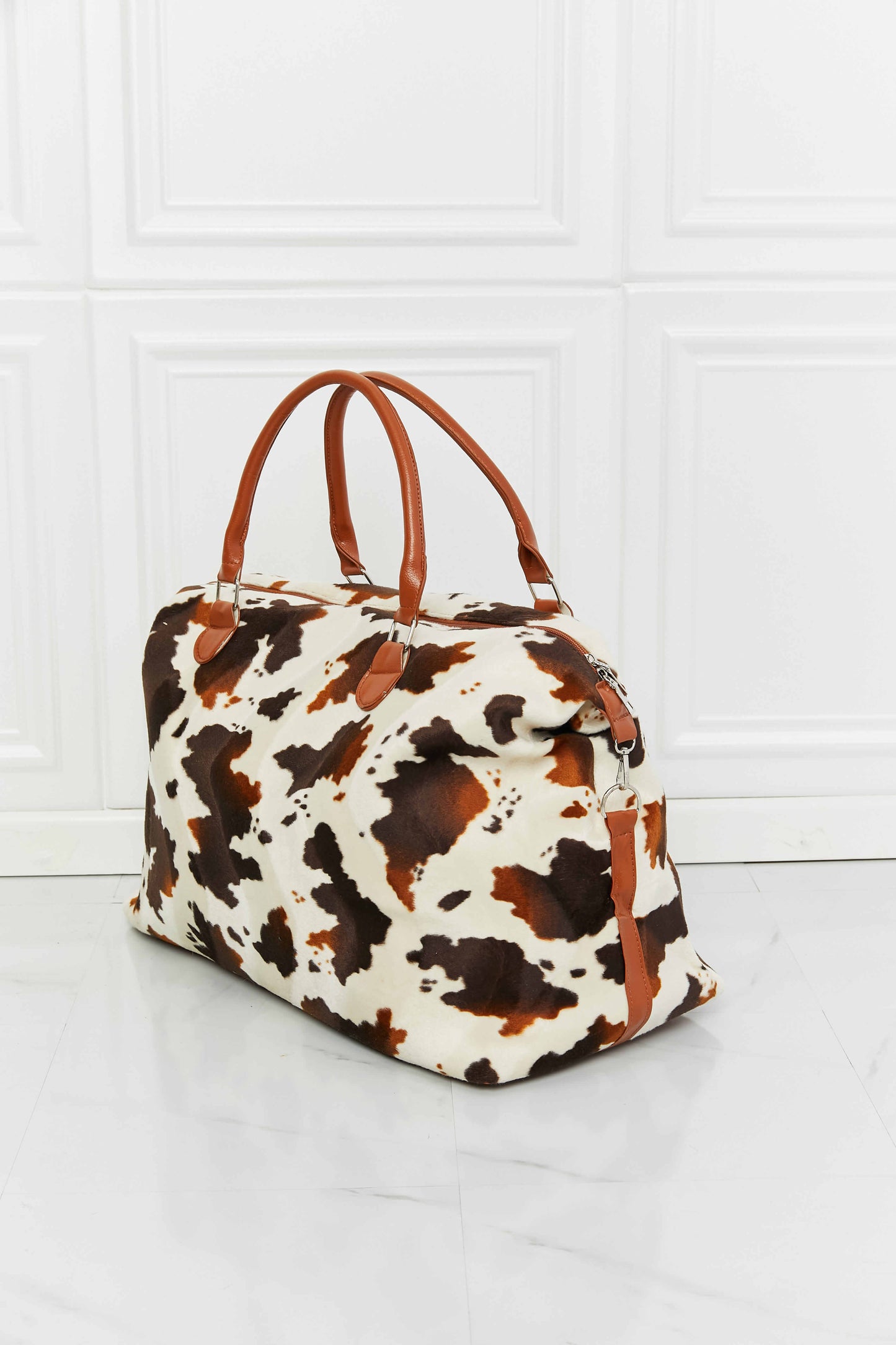 Relax, Recharge, Repeat Animal Print Plush Weekender Bag