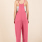 Culture Code Current Mood Sleeveless Wide Leg Jumpsuit with Pockets in Pink