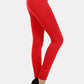 Yelete Ready For Action Seamless High Waist Fleece Leggings in Red