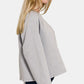 Zenana Cozy Corners Round Neck Raglan Sleeve Top and Elastic Waist Pants Set in Gray