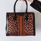 David Jones Born To Roam Leopard Contrast Rivet Handbag