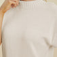 Double Take Lovely Day Mock Neck Short Sleeve Sweater
