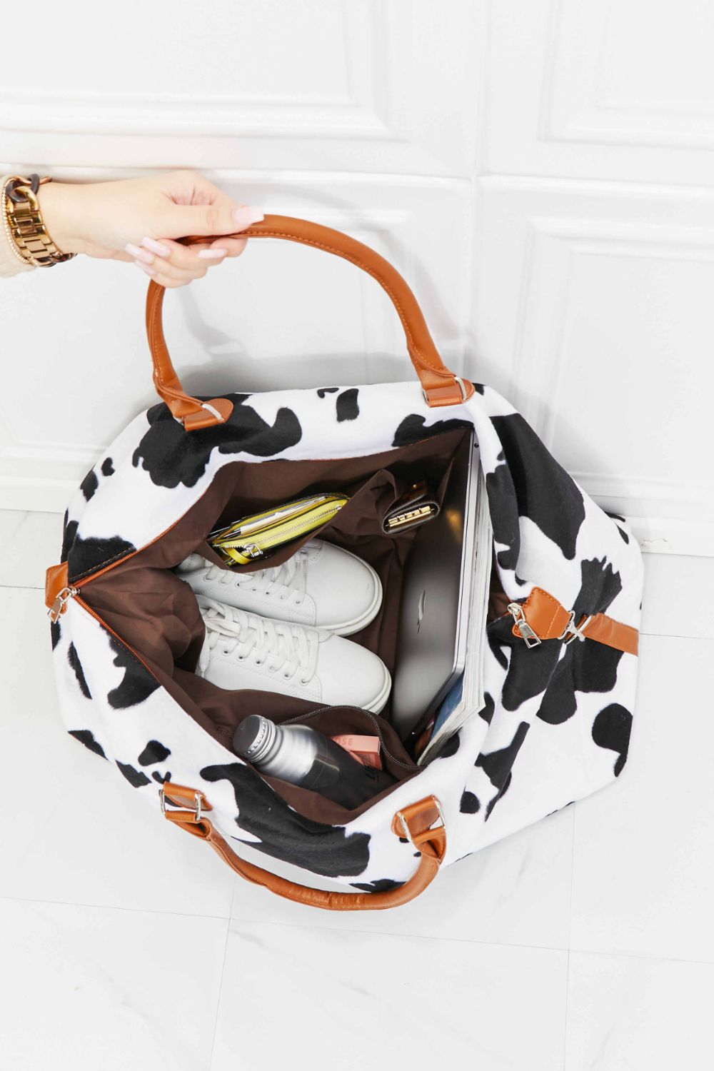 Relax, Recharge, Repeat Animal Print Plush Weekender Bag