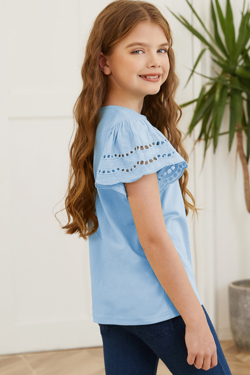 Olivia's Girls Flutter Sleeve T-Shirt