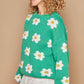 POL Petals Of Perfection Daisy Pattern Drop Shoulder Sweater in Shamrock