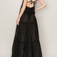 HYFVE Perfect Paradise Halter Neck Cover Up Maxi Dress in Black