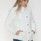 YMI Cozy Perfection Pocketed Zip Up Turtleneck Puffer Jacket in White