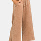 Zenana You Complete Me Acid Wash Fleece Wide Leg Pants