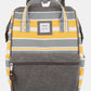 Himawari Dreamer Striped Waterproof Nylon Backpack Bag with Side Pockets