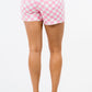 American Bazi Penelope High Waist Contrast Checkered Shorts