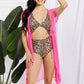 Marina West Swim Pool Day Mesh Tie-Front Cover-Up in Fuchsia Pink