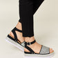 Forever Link Conquer Everything Rhinestone Buckle Strappy Wedge Sandals