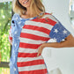 BiBi Young, Wild and Free American Flag Short Sleeve T-Shirt