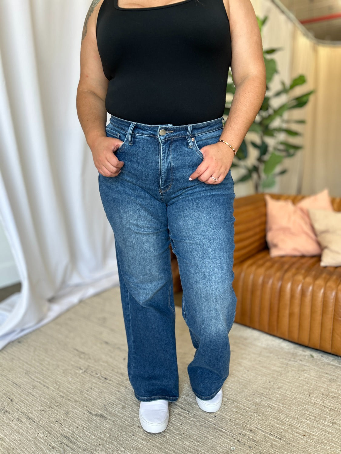 RFM Kylie High Rise Tummy Control Wide Leg Jeans