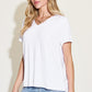 Basic Bae My Kind of Balance V-Neck High-Low T-Shirt