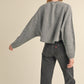 Mable Dolman Days Cropped Sweater in Heather Grey