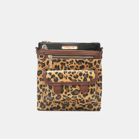 Nicole Lee USA In My World Leopard Crossbody Bag