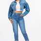 American Bazi Stephanie High Waist Pleated Waist Mom Jeans