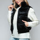 Snobbish Me and My Puffer Fine Fur Lining Quilted Vest in Black
