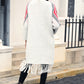 Angel Wings Fall, I'm Ready Geometric Fringe Hem Open Front Duster Cardigan