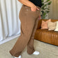 RFM Dawn High Rise Garment Dye Wide Leg Jeans in Coffee