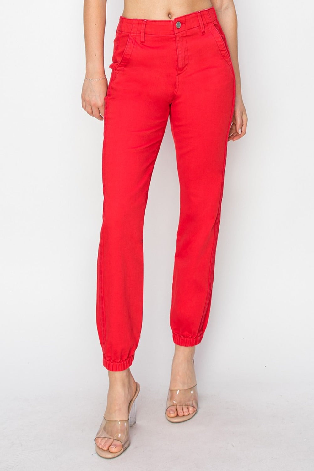 RISEN Scarlet High Waisted Jogger Jeans