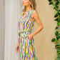 Sew In Love Paint The Town Stripe Tied Sleeveless Dress with Side Pockets