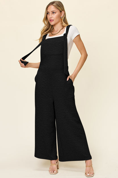 Double Take Brunch Date Sleeveless Wide Leg Jumpsuit