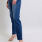 Judy Blue Mel Side Seam Detail Straight Jeans with Pockets