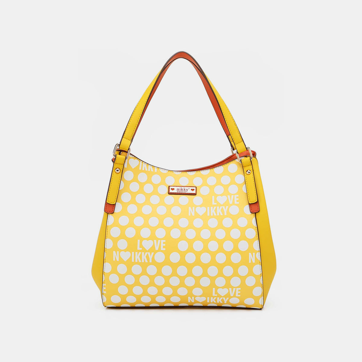 Nicole Lee USA Love Nikky Contrast Polka Dot Handbag