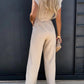 Captivating Muse Ruffled Round Neck Cap Sleeve Jumpsuit with Pockets