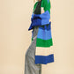 Davi & Dani Vibrant Beauty Color Block Kimono Sleeve Open Front Cardigan