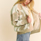 Davi & Dani Fuzzy and Chic Star Button Down Cardigan