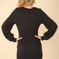 VERY J Ruched and Ready Bodycon Mini Dress in Black