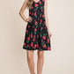 BOMBOM Give Me Roses Floral Ruched Tank Dress