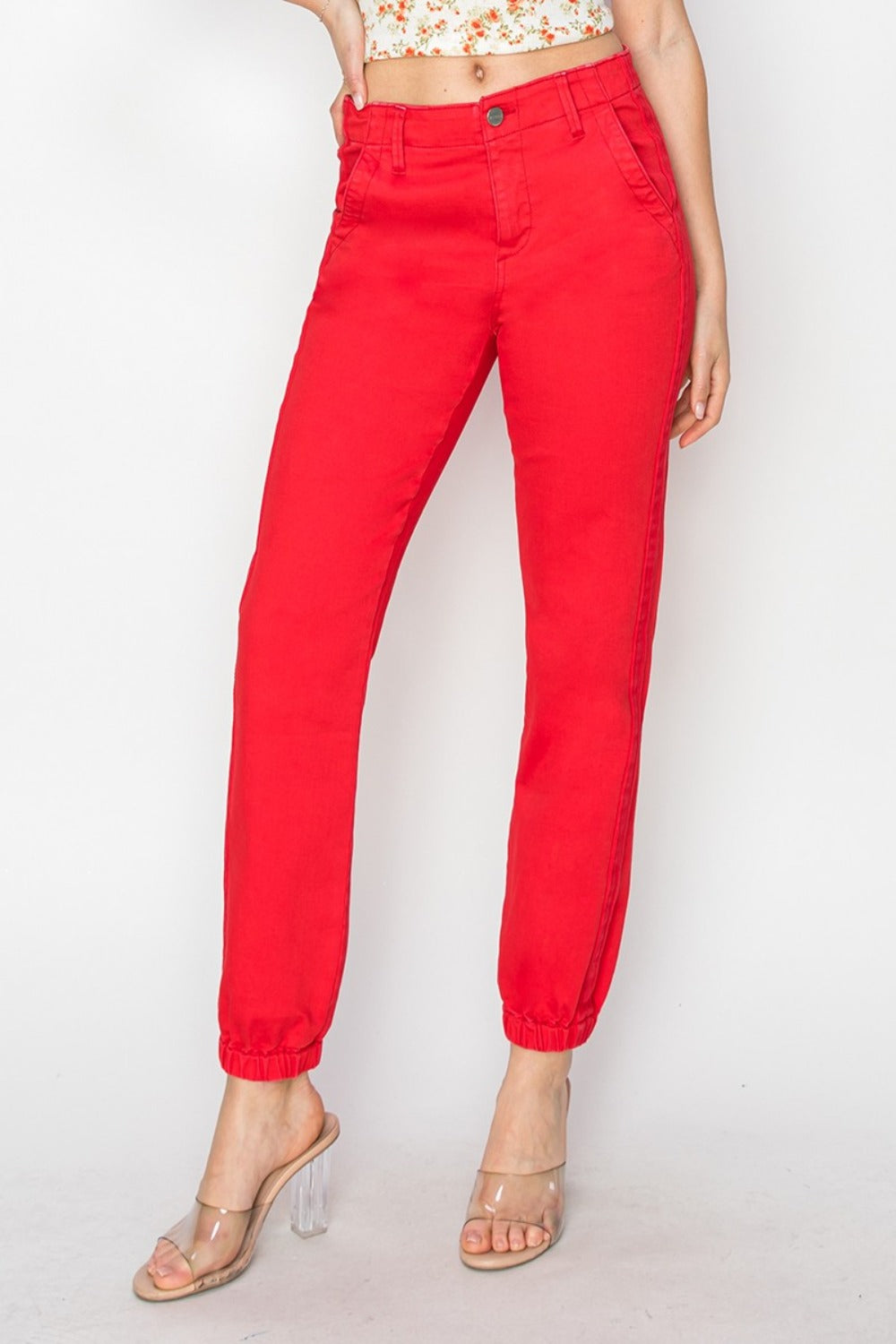 RISEN Scarlet High Waisted Jogger Jeans