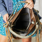 SHOMICO Boho Chic PU Leather Fringe Detail Shoulder Bag