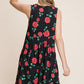 BOMBOM Give Me Roses Floral Ruched Tank Dress