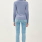 Be Cool Finding My Balance Mock Neck Long Sleeve T-Shirt in Vintage Blue