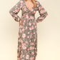 Haptics Twisted Love Ruffled Hem Floral Dress with Side Pockets