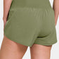 Zenana Work It Out High-Waisted Zippered Back Pocket Active Shorts