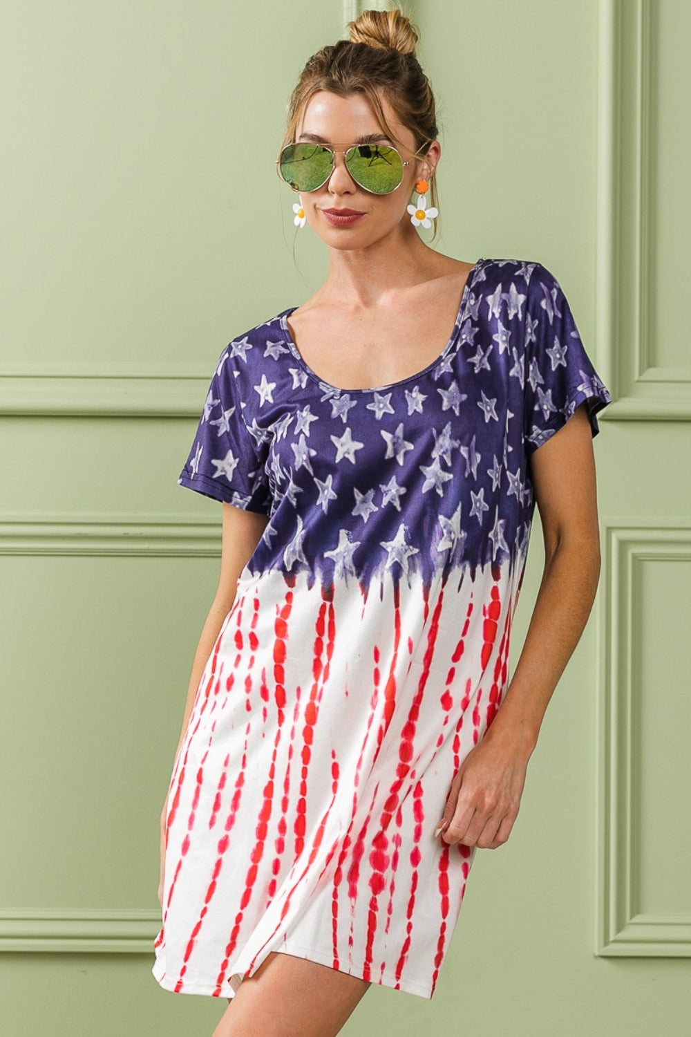 BiBi Summer in the USA American Flag Tee Dress