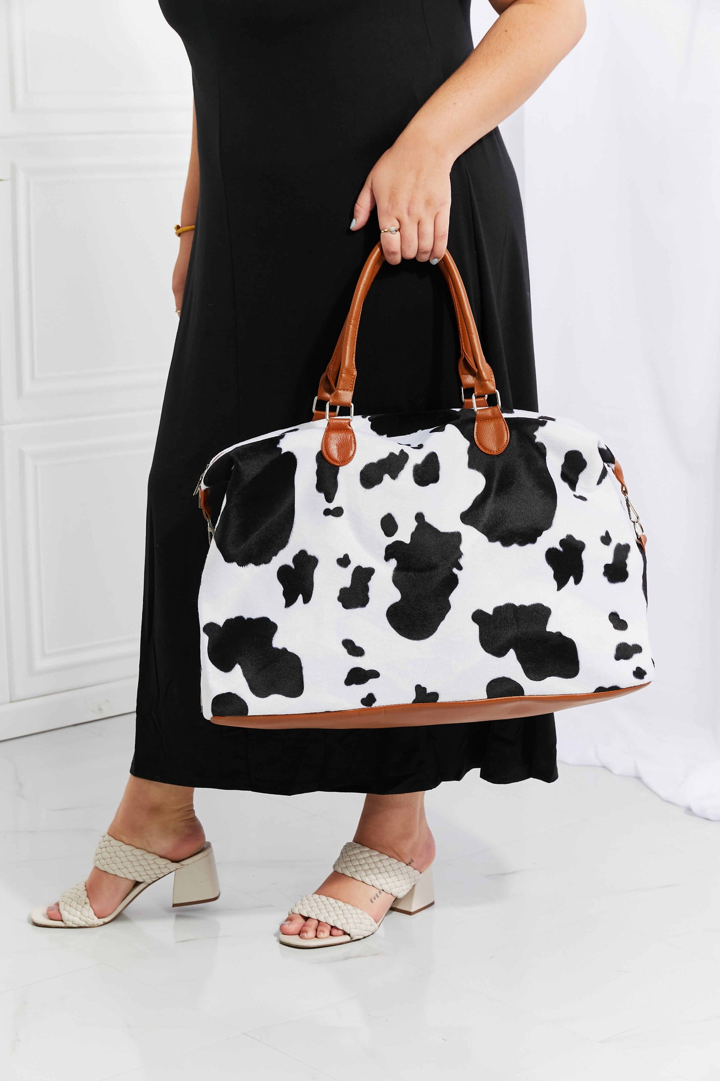 Relax, Recharge, Repeat Animal Print Plush Weekender Bag