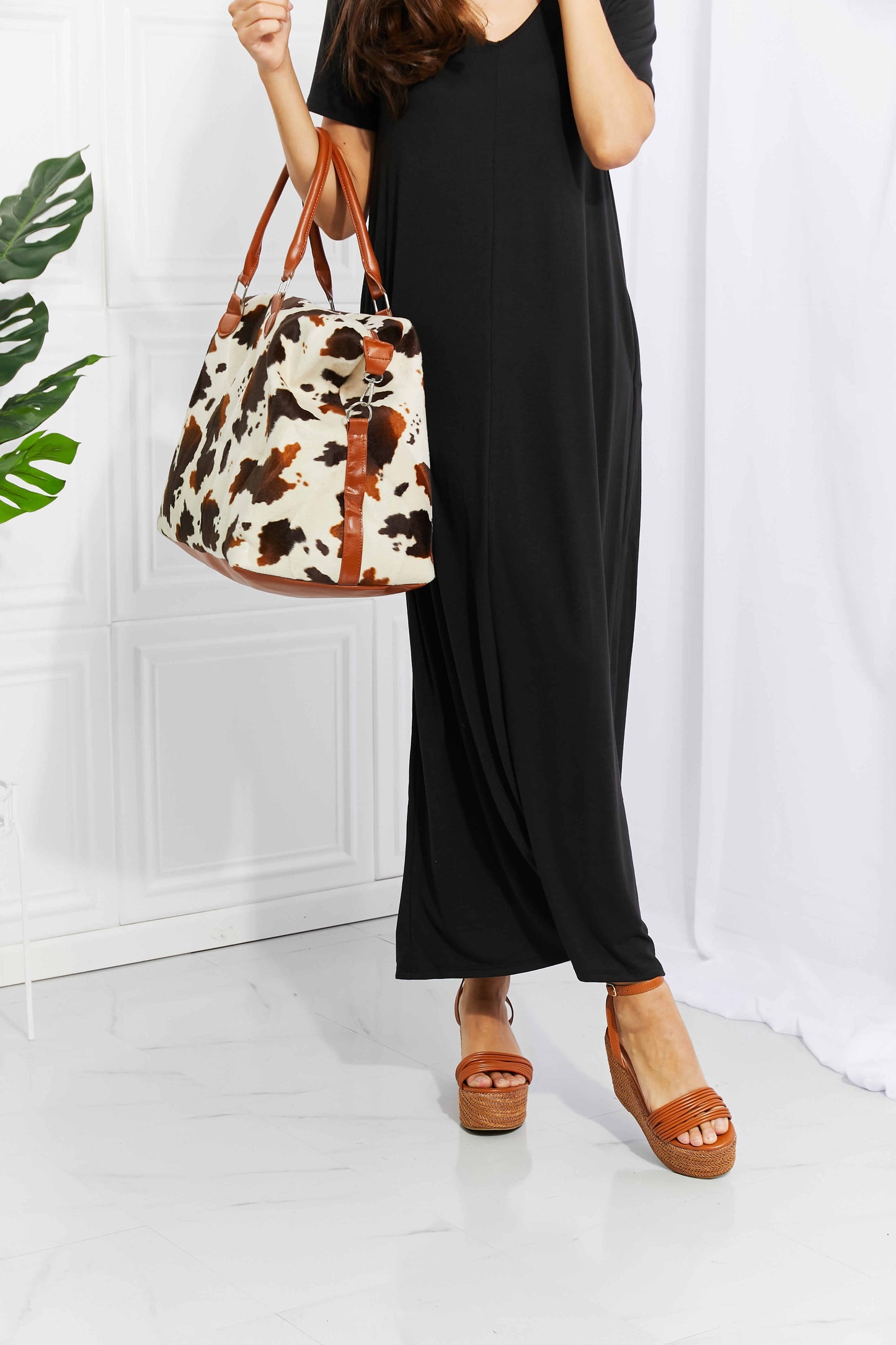 Relax, Recharge, Repeat Animal Print Plush Weekender Bag