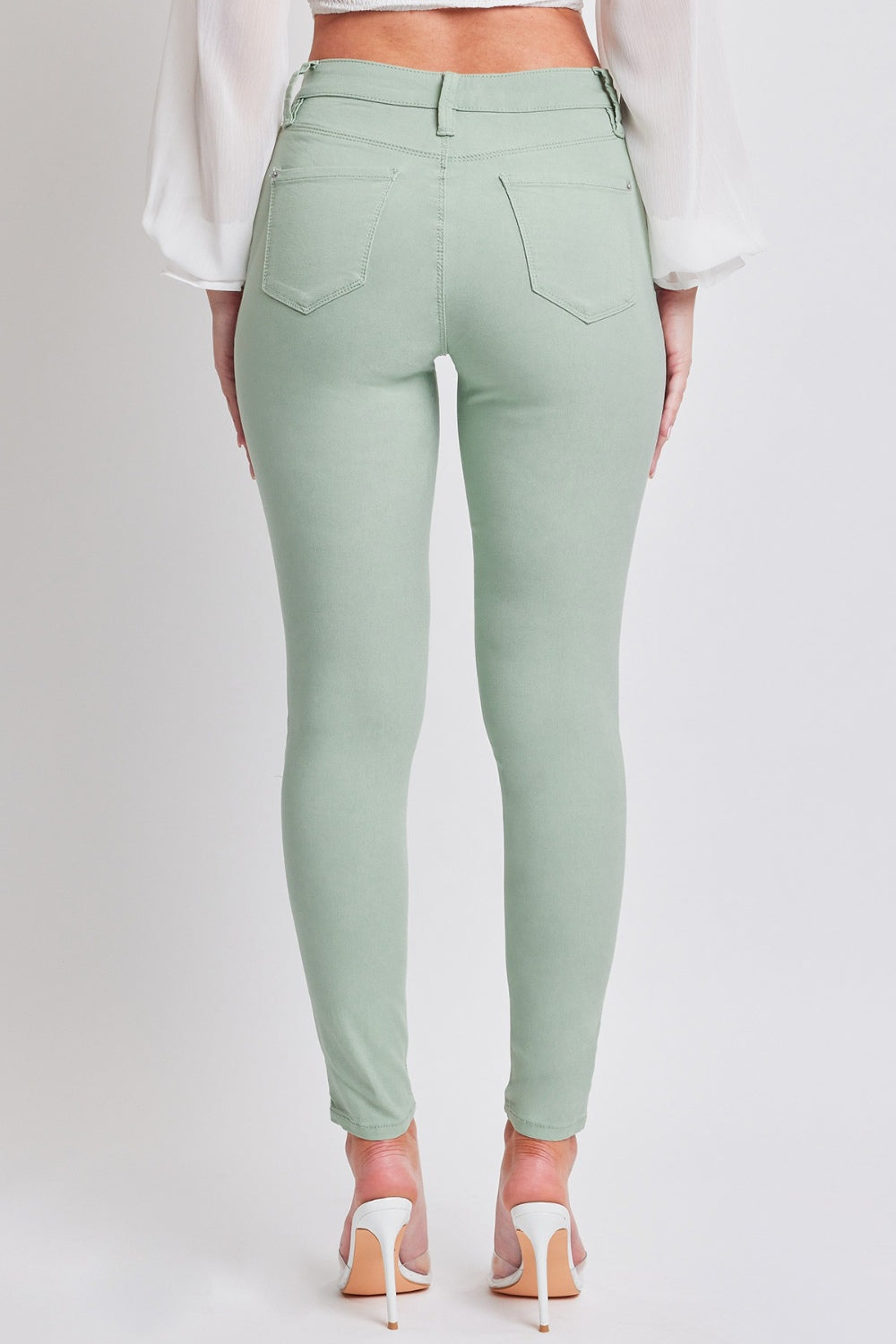 YMI Jeanswear Alayna Hyperstretch Mid-Rise Skinny Jeans in Jade