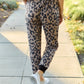 Celeste Design Take It Easy Contrast Sweatpants in Mocha Leopard