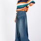 SAGE+FIG On The Move Smocked Waist Band Wide Leg Jeans