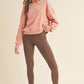 Yelete Conquer The Cold Fleece Lined High Waisted Leggings in Coffee Brown