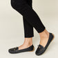 Forever Link Keep It Stepping Slip On Bow Flats Loafers in Black