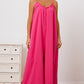 Double Take My Favorite Ruffle Trim Tie Back Cami Jumpsuit with Pockets